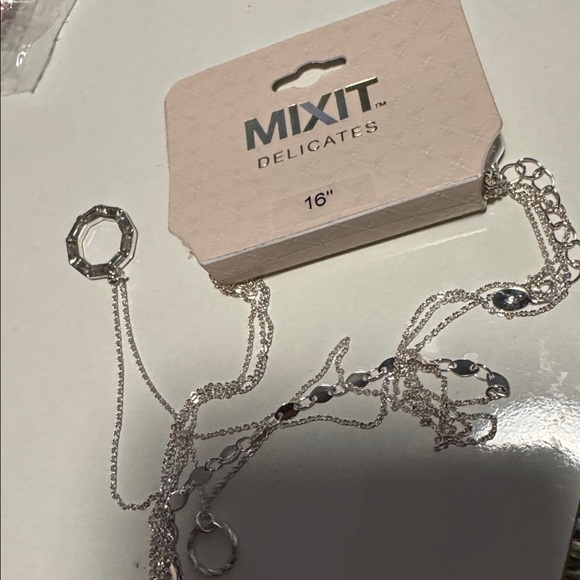 Mixit Delicates Layered Silver Tone Necklace (BR1010/6) - Picture 9 of 9